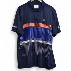 Lacoste Sport Mens size 8 3XL Novak Djokovic Tennis Golf Shirt Speed Graphic EUC